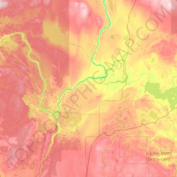 Топографическая карта Athabasca County, высота, рельеф