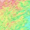 Топографическая карта Чжанцзяцзе, высота, рельеф