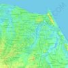 Топографическая карта Fortaleza, высота, рельеф