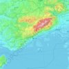 Топографическая карта 神戸市, высота, рельеф