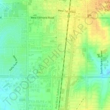 Топографическая карта Northridge Park, высота, рельеф