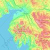 Топографическая карта Cumbria, высота, рельеф