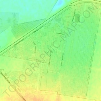 Топографическая карта Тимофеевка, высота, рельеф