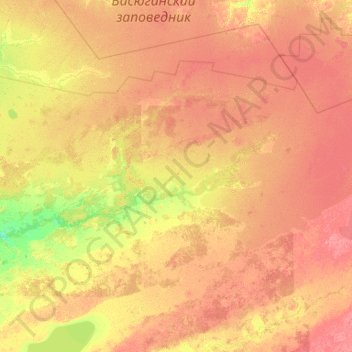 Топографическая карта Крещенский сельсовет, высота, рельеф