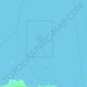 Топографическая карта Kepulauan Seribu, высота, рельеф