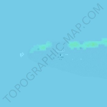 Топографическая карта 沖ノ鳥島, высота, рельеф