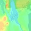 Топографическая карта Пандозеро, высота, рельеф
