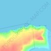 Топографическая карта Радостная бухта, высота, рельеф