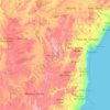 Топографическая карта Bahia, высота, рельеф