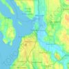 Топографическая карта Everett, высота, рельеф