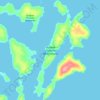 Топографическая карта остров Пилота Махоткина, высота, рельеф