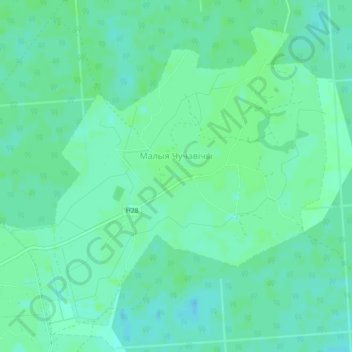 Топографическая карта Малые Чучевичи, высота, рельеф
