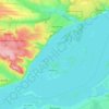 Топографическая карта Волжский район, высота, рельеф