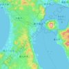 Топографическая карта 鹿児島市, высота, рельеф