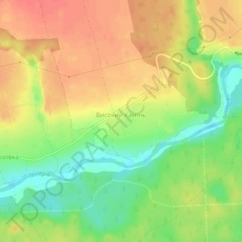 Топографическая карта Высокий Камень, высота, рельеф