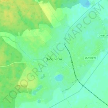 Топографическая карта Заболотье, высота, рельеф
