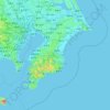 Топографическая карта 千葉県, высота, рельеф