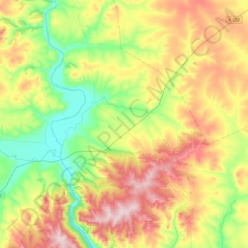 Топографическая карта Знаменское сельское поселение, высота, рельеф