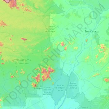 Топографическая карта Iracema, высота, рельеф