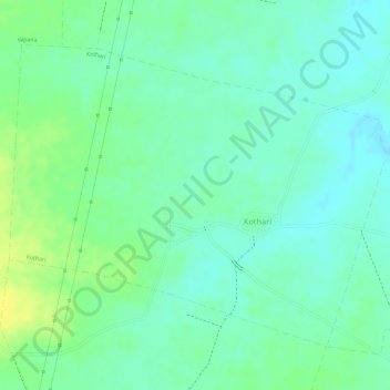 Топографическая карта Kothari, высота, рельеф