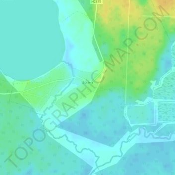 Топографическая карта Оконо, высота, рельеф