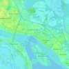 Топографическая карта Майская Горка, высота, рельеф