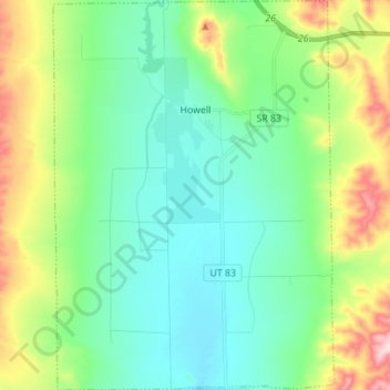 Топографическая карта Howell, высота, рельеф