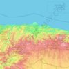 Топографическая карта Asturias, высота, рельеф