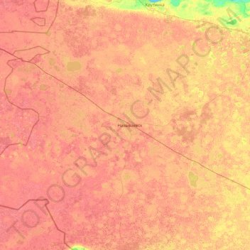 Топографическая карта Называевский район, высота, рельеф