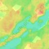Топографическая карта озеро Мухно, высота, рельеф
