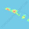 Топографическая карта Aran Islands, высота, рельеф
