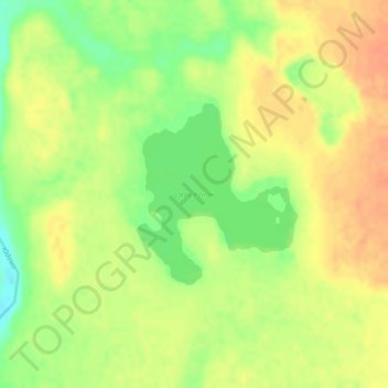 Топографическая карта озеро Кенон, высота, рельеф
