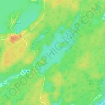 Топографическая карта Loom Lake, высота, рельеф