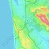 Топографическая карта Daly City, высота, рельеф