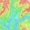 Топографическая карта Лугано, высота, рельеф