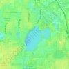 Топографическая карта Lake Orlando, высота, рельеф