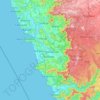 Топографическая карта Goa, высота, рельеф