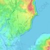 Топографическая карта 吉野, высота, рельеф
