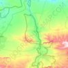 Топографическая карта Сохский район, высота, рельеф