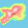 Топографическая карта остров Рудольфа, высота, рельеф