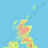 Топографическая карта Scotland, высота, рельеф