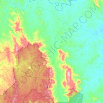 Топографическая карта Gaeta, высота, рельеф