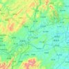 Топографическая карта 涟源市, высота, рельеф
