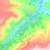 Топографическая карта Эшкаконское водохранилище, высота, рельеф