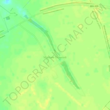 Топографическая карта Максим Горький, высота, рельеф
