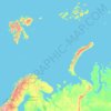 Топографическая карта Архангельская область, высота, рельеф