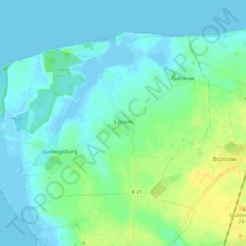 Топографическая карта Loissin, высота, рельеф