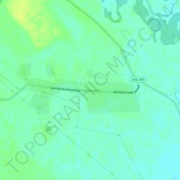Топографическая карта Городцовка, высота, рельеф