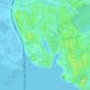Топографическая карта Галерная гавань, высота, рельеф