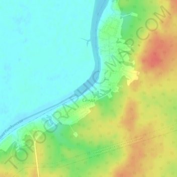 Топографическая карта Синда, высота, рельеф